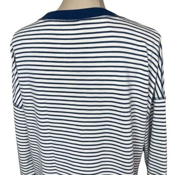 Simple by Suzanne Betro Sweater Women Size M stripe 3/4 sleeves top - Picture 6 of 7